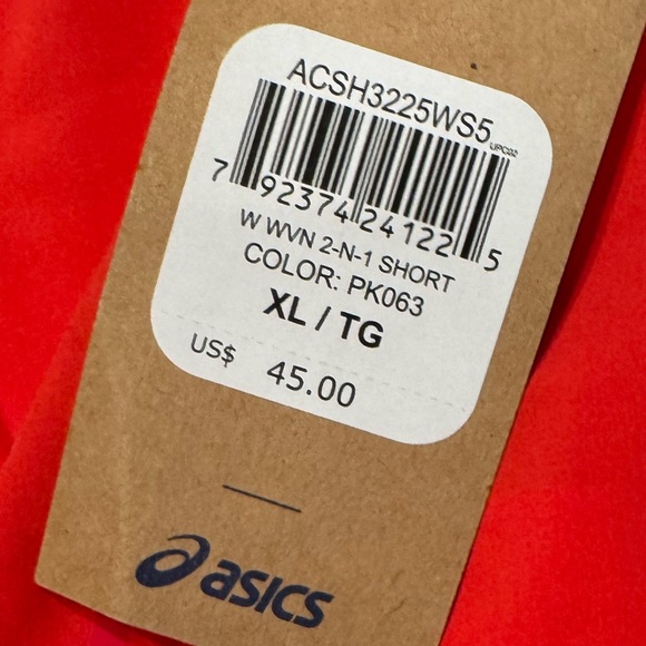 ASICS 2-N-1 Short Built In Short Secure Pocket Running Pickleball NWT XL - Picture 4 of 14